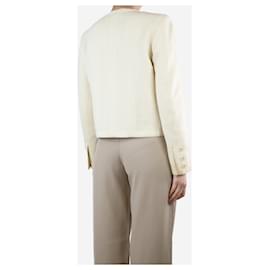 Chanel-Chaqueta de tweed color crema - talla UK 10-Crudo