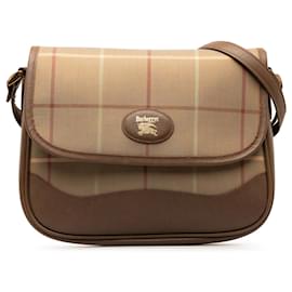 Burberry-Burberry Brown Vintage Check Crossbody Bag-Brown