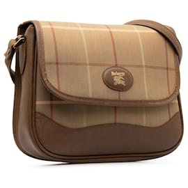 Burberry-Burberry Brown Vintage Check Crossbody Bag-Brown