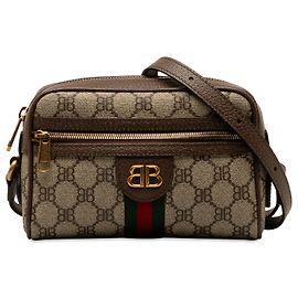 Balenciaga Brown The Hacker Project Mini BB Supreme Camera Bag Brown Beige
