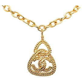 Chanel-Collana ciondolo CC oro Chanel-D'oro