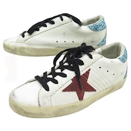 Golden Goose-GOLDEN GOOSE SHOES SUPERSTAR SNEAKERS 22123141 36 WHITE LEATHER + POUCH-White