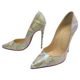 NEW CHRISTIAN LOUBOUTIN SHOES 38 So kate 120 PYTHON MERMAID Multiple colors