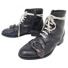 SAPATOS GUCCI QUEERCORE BOTAS COM FIVELA DIONYSUS 6.5 40.5 BOTAS SAPATOS Preto