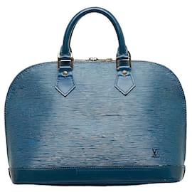 Louis Vuitton-Louis Vuitton Epi Alma PM Leather Handbag M52145 in Good condition-Blue