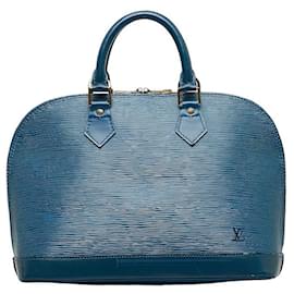 Louis Vuitton-Louis Vuitton Epi Alma PM Sac à main en cuir M52145 en bon état-Bleu