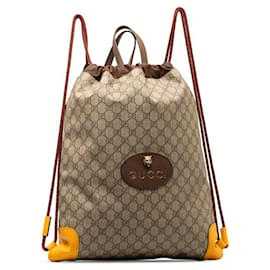 Gucci-GG Supreme upperr Drawsting Backpack 473872-Other