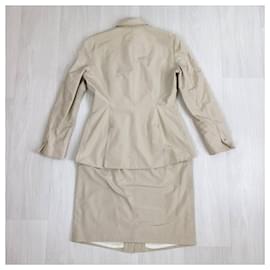 Thierry Mugler-Sand skirt suit  Thierry Mugler Couture vintage 80s-Beige