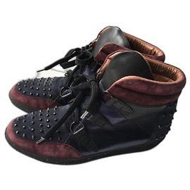 Sandro Albatorock Multicolor Wildleder Sneakers Größe 40 Mehrfarben