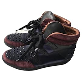 Sandro-Albatorock Multicolor Wildleder Sneakers Größe 40-Mehrfarben