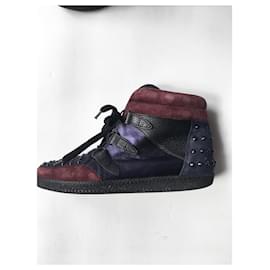 Sandro-Sneakers albatorock multicolore in camoscio taglia 40-Multicolore
