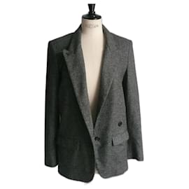 Isabel Marant-ISABEL MARANT Chevron anthracite jacket in very good condition Size 38-Dark grey