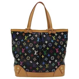 Louis Vuitton-LOUIS VUITTON Monogram Multicolor Shirley MM Tote Bag Black M932133 auth 68769-Black