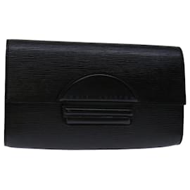 Louis Vuitton-LOUIS VUITTON Epi Chaillot Clutch Bag Black M52542 LV Auth ai781-Black