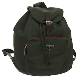 Prada-PRADA Backpack Nylon Khaki Auth bs12919-Khaki