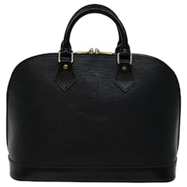 Louis Vuitton-LOUIS VUITTON Epi Alma Hand Bag Black M52142 LV Auth 68527-Black