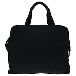 Prada-PRADA Hand Bag Nylon Black Auth bs12613-Black
