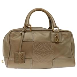 Loewe-LOEWE Americana 28 Hand Bag Leather Gold Auth yk11217-Golden