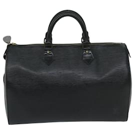 Louis Vuitton-Louis Vuitton Epi Speedy 35 Hand Bag Black M42992 LV Auth ki4216-Black