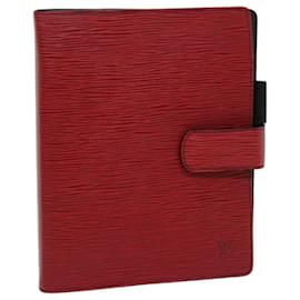 Louis Vuitton-LOUIS VUITTON Epi Agenda GM Day Planner Capa Vermelho R20217 Autenticação de LV 69196-Vermelho