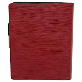 Louis Vuitton-LOUIS VUITTON Epi Agenda GM Day Planner Capa Vermelho R20217 Autenticação de LV 69196-Vermelho