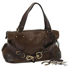Chloé-Chloe Kerala Hand Bag Leather Brown Auth ki3920-Brown