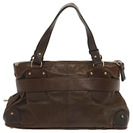 Chloé-Chloe Kerala Hand Bag Leather Brown Auth ki3920-Brown