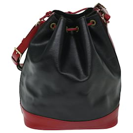Louis Vuitton-Bolsa tiracolo Epi Noe LOUIS VUITTON bicolor preto vermelho M44017 Autenticação de LV 67853-Preto,Vermelho