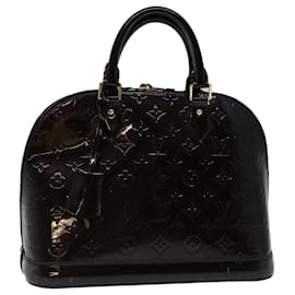 Louis Vuitton-LOUIS VUITTON Monogram Vernis Alma PM Hand Bag Amarante M91611 LV Auth 68534-Other