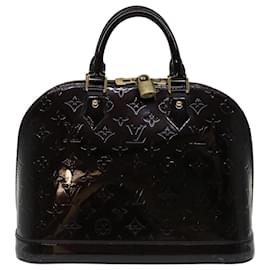 Louis Vuitton-Bolsa de mão LOUIS VUITTON Monogram Vernis Alma PM Amarante M91611 Autenticação de LV 68534-Outro
