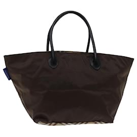 Autre Marque-Burberrys Blue Label Hand Bag Nylon Brown Auth bs12550-Brown