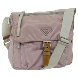 Prada-PRADA Shoulder Bag Nylon Pink Auth 68809-Pink