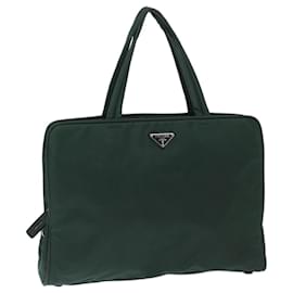 Prada-PRADA Hand Bag Nylon Green Auth 68874-Green