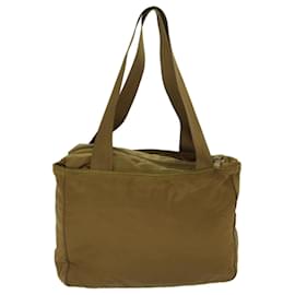 Prada-PRADA Shoulder Bag Nylon Khaki Auth 69201-Khaki