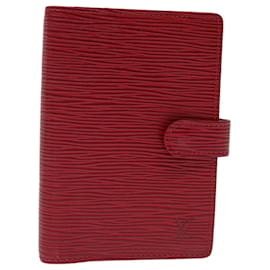 Louis Vuitton-LOUIS VUITTON Epi Agenda PM Day Planner Cover Rojo R20057 LV Auth 69161-Roja