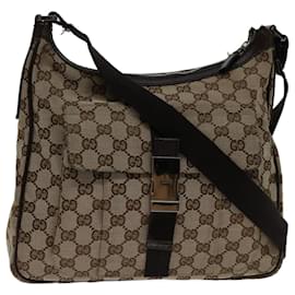 Gucci-GUCCI GG Canvas Shoulder Bag Beige 131211 auth 68599-Beige