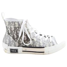 Dior-High leather sneakers-White