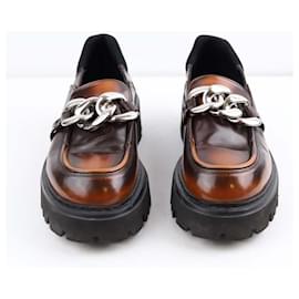 N°21-Leather loafers-Brown