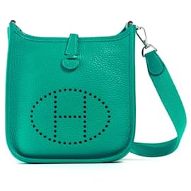 Hermès-HERMES Handbags Mini Evelyne-Green