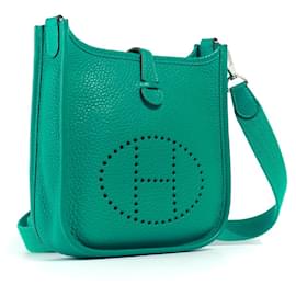 Hermès-HERMES Handtaschen Mini Evelyne-Grün