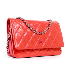 Chanel-Carteira de bolsas CHANEL com corrente atemporal/clássico-Rosa