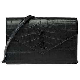 Yves Saint Laurent-YVES SAINT LAURENT Tasche aus schwarzem Leder - 101780-Schwarz