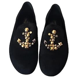 Louis Vuitton-Louis Vuitton suede flat shoe-Black