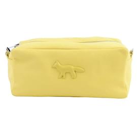 Kitsune-Lederhandtasche-Gelb