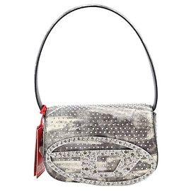Diesel Bolsa De Ombro De Couro Caqui