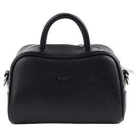 Lacoste Leather shoulder handbag Black