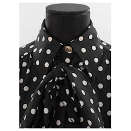 Dior-Envolver blusa-Negro