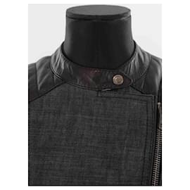 Gucci-Leather coat-Black