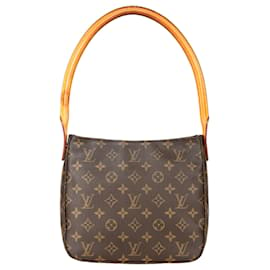 Louis Vuitton-Bolso de hombro MM con lazo y monograma de lona de Louis Vuitton-Castaño