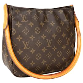 Louis Vuitton-Bolso de hombro MM con lazo y monograma de lona de Louis Vuitton-Castaño